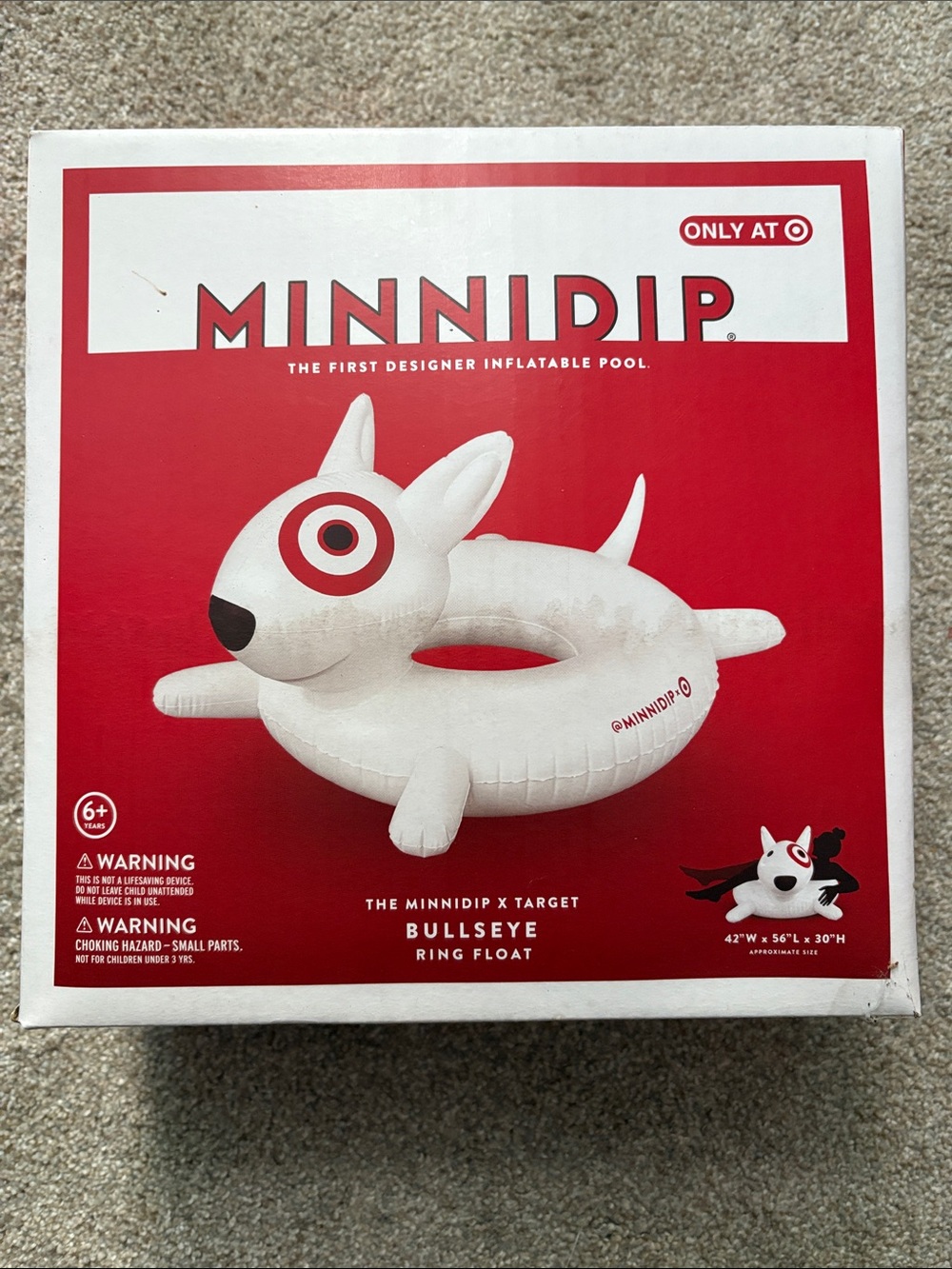 Target Minnidip Bullseye White Inflatable Ring Float
